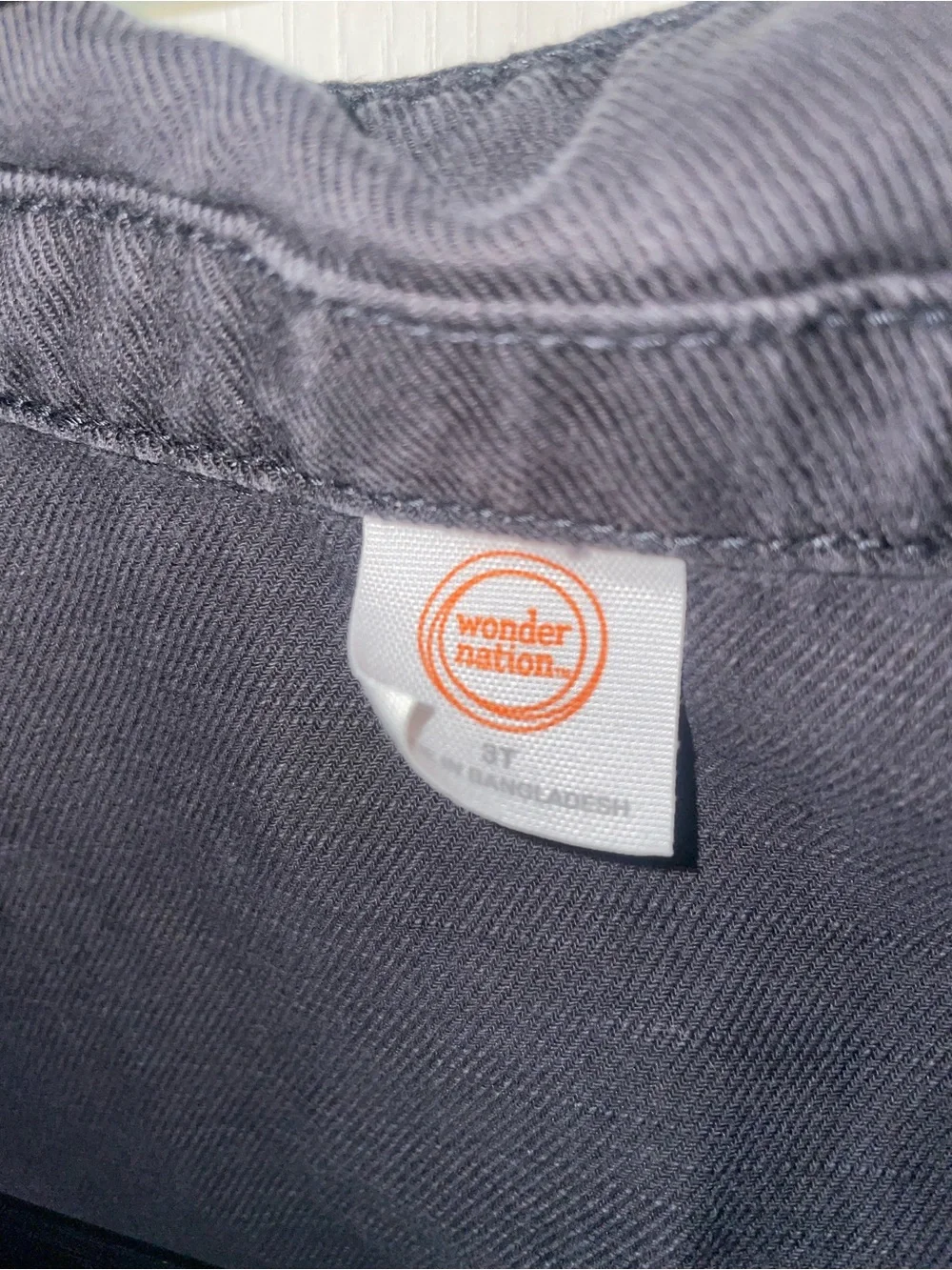 wonder nation Black Button-Front Hooded Jean Jacket Dress